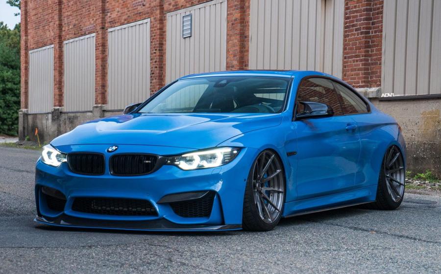 BMW M4 Coupe Yas Marina Blue on ADV.1 Wheels (ADV10 M.V2 CS) (F82) '2018